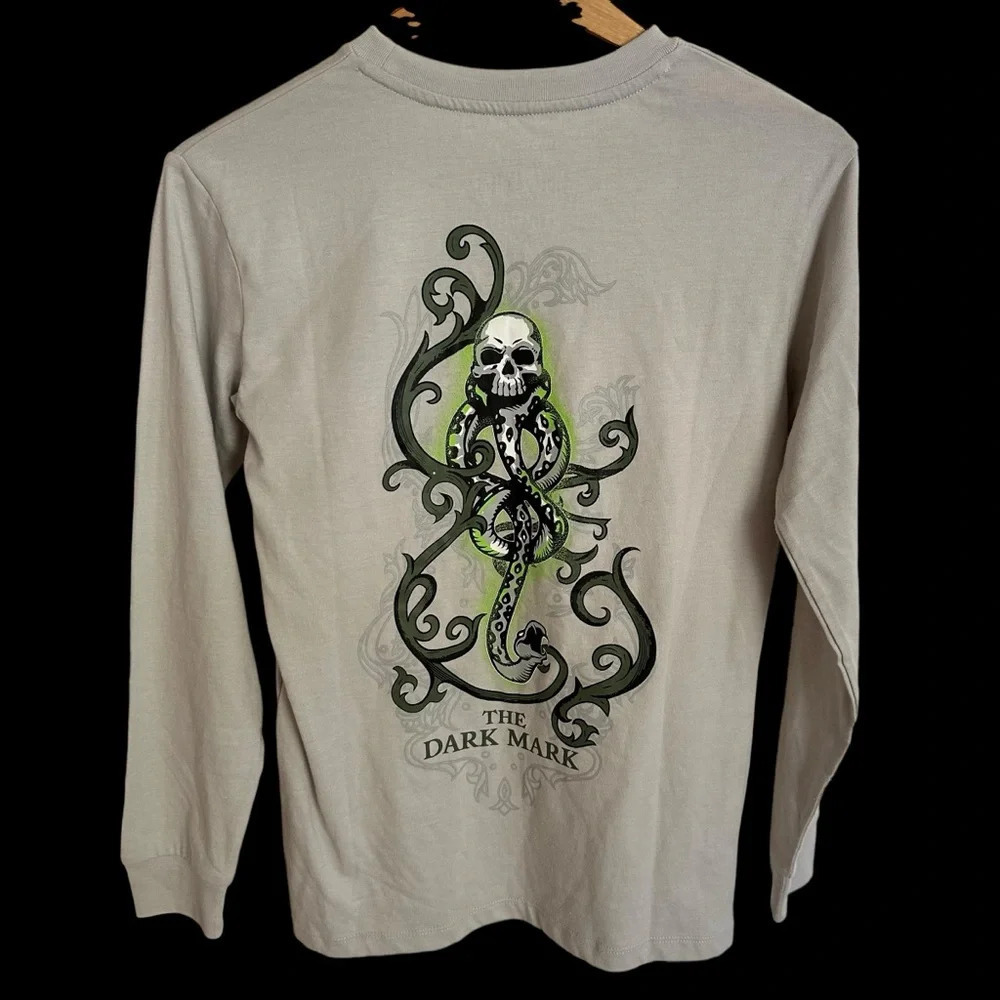 Wizarding World Harry Potter size XS Gray The Dark Mark Long Sleeve Tee T‎ shirt